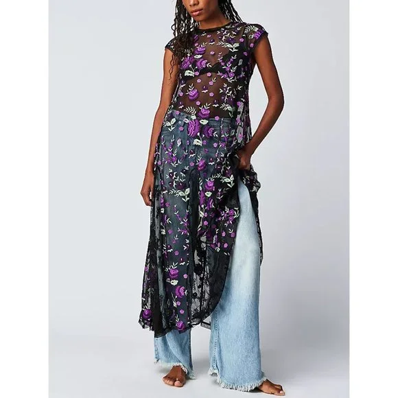 Free People | Dresses | Free People Sky Bright Midi Dress Purple | Poshmark